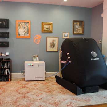 Elixir Health and Wellness - Large seated mild Hyperbaric Oxygen Chamber - Health Coach Near Me - Bethlehem, Pennsylvania