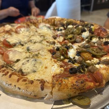 Dan's Pizza - 1/2 Margherita 1/2 Class of 2,000 - Pizza Near Me - Webster, Texas