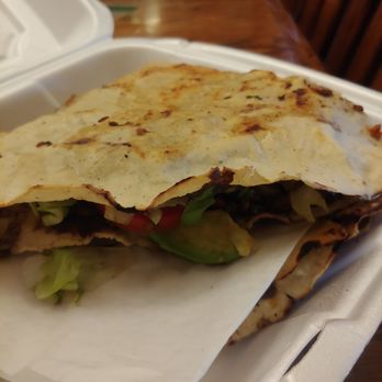 Otro Tacos Con Marco's Tacos - Tlayudas...huge...this is two layers packed with goodness! - Food Trucks Near Me Otro Tacos Con Marco's Tacos - Tlayudas...huge...this is two layers packed with goodness! - Food Trucks Near Me