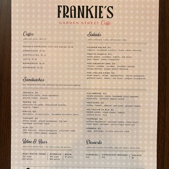 Frankie's - Menu July 2026 - Coffee & Tea Near Me - San Luis Obispo, California Frankie's - Menu July 2026 - Coffee & Tea Near Me - San Luis Obispo, California