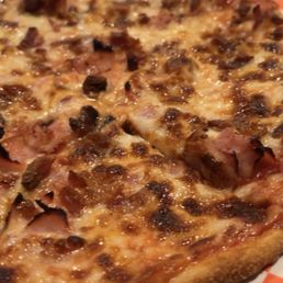Ham and bacon pizza