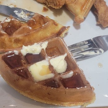 Bloomin' Cafe - The food was under seasoned.Think they threw paint  and change menu. Waffles n cardboard - Breakfast & Brunch Near Me - Normal, Illinois