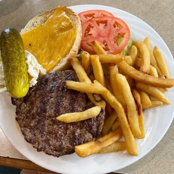 Park Place Diner - Cheeseburger deluxe ... look at the size of that patty! - Diners Near Me - Matawan, New Jersey Park Place Diner - Cheeseburger deluxe ... look at the size of that patty! - Diners Near Me - Matawan, New Jersey
