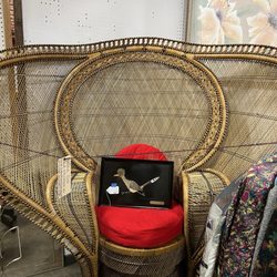 Barrett Street Auction Center and Antique Mall - Wicker peacock chair