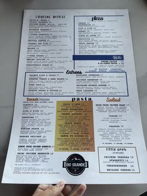 Menu photo 3 Rio Grande Social Albuquerque, NM