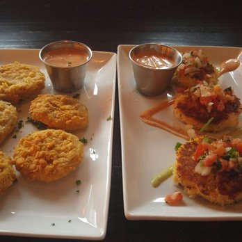 Craft Grill - Fried green tomato's and crab cakes. - Southern Near Me - Tomball, Texas