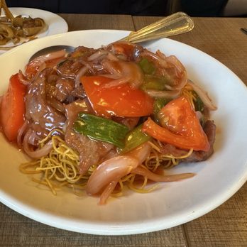 606 - Chow Mein - Tomato Beef - Hong Kong Style Cafe Near Me - San Francisco, California