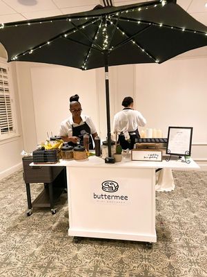 Standard Event Catering - Our innovative mini pancake catering experience is complete with our renowned pancake cart and umbrella. Our custom pancake griddle makes up to 50 mini pancakes at a time, allowing your guests to eat as often as they would like for the duration of our service! Standard Event Catering - Our innovative mini pancake catering experience is complete with our renowned pancake cart and umbrella. Our custom pancake griddle makes up to 50 mini pancakes at a time, allowing your guests to eat as often as they would like for the duration of our service!