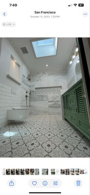 Expanding bathroom. - Converting full bath into a master suite bathroom plus a separate bonus guest powder room.
