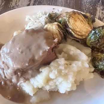 The Monk Pub - Beer braised short rib with mashed potatoes and Brussels sprouts - Pubs Near Me - Whittier, California