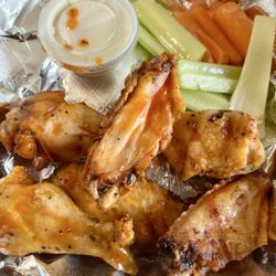 Buffalo sauce tossed wings