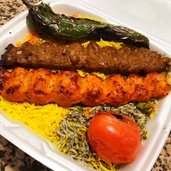 Market Grill - Mixed koobideh with Cali Rice and Dill and Fava Bean Rice - Mediterranean Near Me - Torrance, California Market Grill - Mixed koobideh with Cali Rice and Dill and Fava Bean Rice - Mediterranean Near Me - Torrance, California