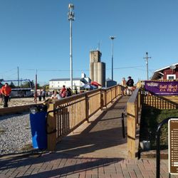 The Food Truck Depot - Outdoor seating and "beach" volleyball court