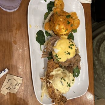 Ruby Slipper Decatur - Eggs Benedict trio - Breakfast & Brunch Near Me - New Orleans, Louisiana Ruby Slipper Decatur - Eggs Benedict trio - Breakfast & Brunch Near Me - New Orleans, Louisiana