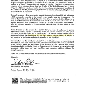 Leslie Memsic, MD, FACS - Letter from medical board of CA confirming Dr. Memsic deviated from the standard of care. - Oncologist Near Me - Beverly Hills, California Leslie Memsic, MD, FACS - Letter from medical board of CA confirming Dr. Memsic deviated from the standard of care. - Oncologist Near Me - Beverly Hills, California