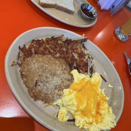 The classic breakfast with GF toast and chicken sausage The classic breakfast with GF toast and chicken sausage