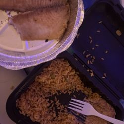Los Arcos Mexican Restaurant - Dry rice and pescado