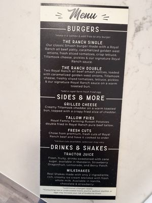 Menu photo 1 The Ranch Vantage, WA Menu photo 1 The Ranch Vantage, WA