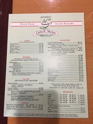 Menu photo 4 Gormley's Cafe Lowell, MA