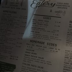 The Eatery Deli & Sandwich Shopp - Menu