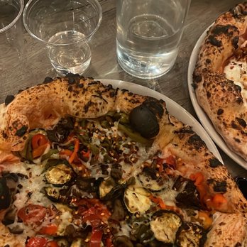 Bottega Italia - Pictured: Vegana pizza (Zucchini, mushroom, tomato, and vegan cheese) - Pizza Near Me - Temecula, California