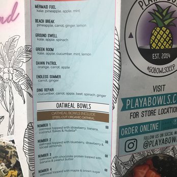 Playa Bowls - Menu - Acai Bowls Near Me - Ridgewood, New Jersey Playa Bowls - Menu - Acai Bowls Near Me - Ridgewood, New Jersey