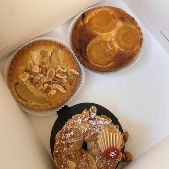 Moulin - Pear and almond tart, apricot tart, Paris brest - Bakeries Near Me - Newport Beach, California