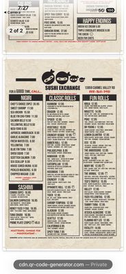 Menu photo 1 Sushi Exchange San Diego, CA Menu photo 1 Sushi Exchange San Diego, CA