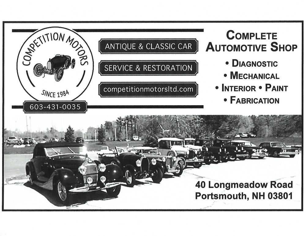 COMPETITION MOTORS Updated September 2024 40 Longmeadow Rd, Portsmouth, New Hampshire Auto