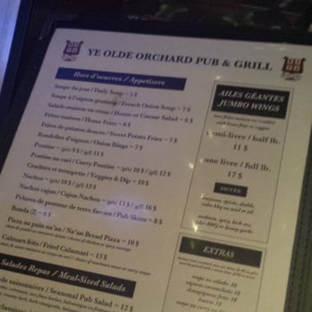 Ye Olde Orchard - Part of the menu - Barbeque Near Me - Montreal, Quebec Ye Olde Orchard - Part of the menu - Barbeque Near Me - Montreal, Quebec