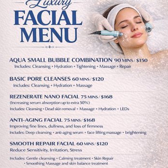 Iconiq Day Spa - Our New Facial Menu! - Day Spas Near Me - Roseville, California Iconiq Day Spa - Our New Facial Menu! - Day Spas Near Me - Roseville, California