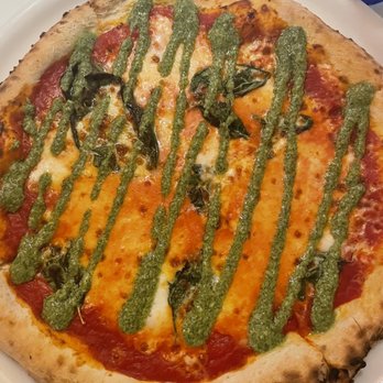 Boema - Margarita doc pizza (I added basil pesto for free!) - Pizza Near Me - Lenox, Massachusetts
