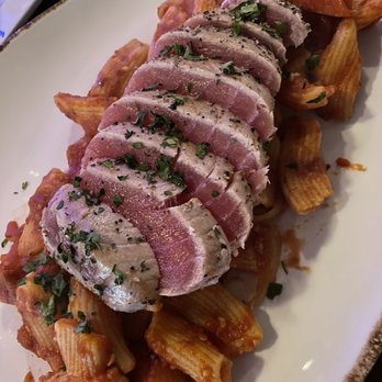 It's Italian Cucina - Chefs Special - peppered tuna over spicy rigatoni - Wine Bars Near Me - Austin, Texas
