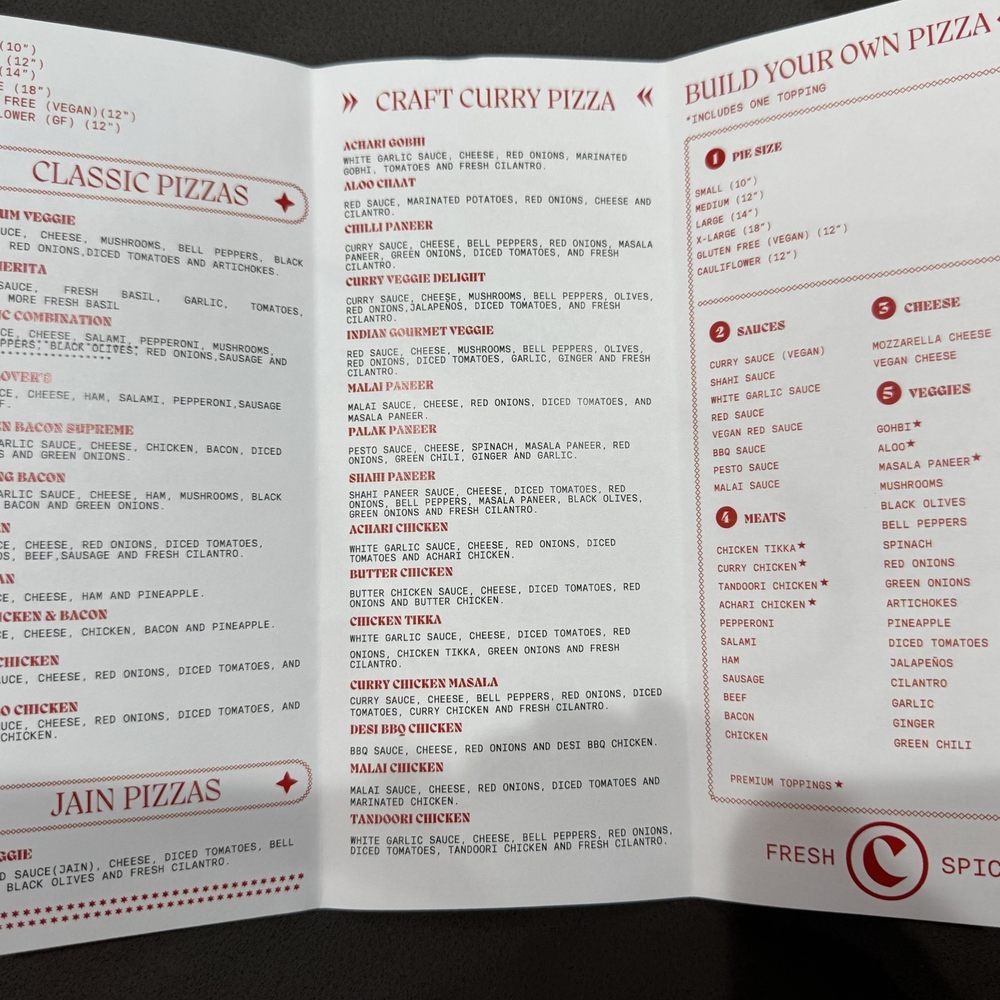 Curry Pizza House San Mateo - Pizza Menu: Classic, Jain, Custom Pizzas - Chicken Wings Near Me - San Mateo, California