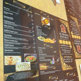 Al Basha - Top menu - Middle Eastern Near Me - Fishers, Indiana