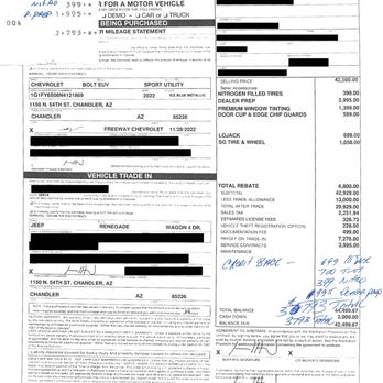 Freeway Chevrolet - Revised Retail Order with partial Refunds for Items fraudulently charged - Car Dealers Near Me - Chandler, Arizona Freeway Chevrolet - Revised Retail Order with partial Refunds for Items fraudulently charged - Car Dealers Near Me - Chandler, Arizona