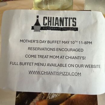 Chianti's Pizza & Pasta - Morher's Day is important enough to offer a buffet! - Italian Near Me - Longwood, Florida