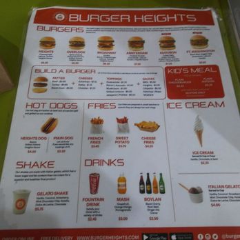 Burger Heights - Menu - Burgers Near Me - New York, New York Burger Heights - Menu - Burgers Near Me - New York, New York