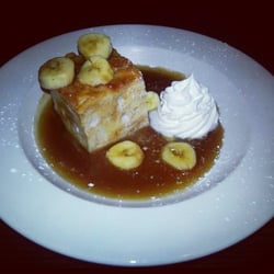 Portobello's Grill - White Chocolate Bread Pudding with real whipped cream