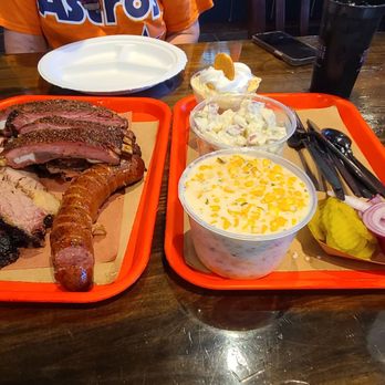 Terry Black's Barbecue - Brisket, pork ribs, sausage, cream corn, potato salad, banana pudding, pickles and onions.....$80.41 - Barbeque Near Me - Lockhart, Texas Terry Black's Barbecue - Brisket, pork ribs, sausage, cream corn, potato salad, banana pudding, pickles and onions.....$80.41 - Barbeque Near Me - Lockhart, Texas