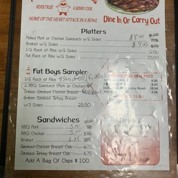 Fatboy's BBQ - Current menu November 2020 - Barbeque Near Me - Saint Paul, Virginia