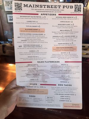 Menu photo 3 Mainstreet Pub Melbourne, FL