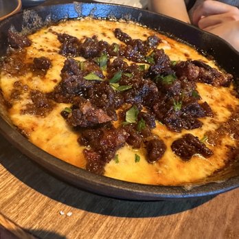 La Popular Austin - Chori queso with ribeye chicharron - Mexican Near Me - Austin, Texas