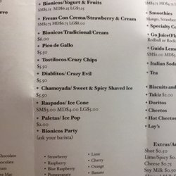 Sugar and Spice Coffee & Fruit Shop - Menu