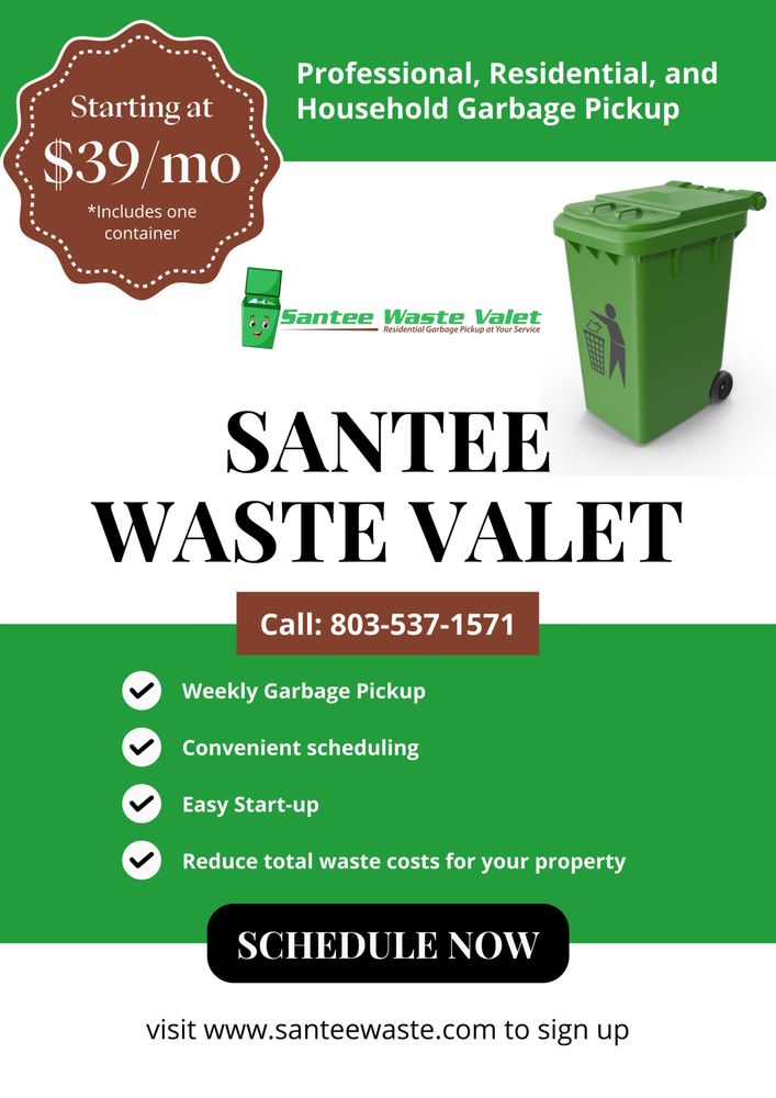 SANTEE WASTE VALET Request a Quote Manning, SC Yelp