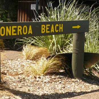 Oneroa Beach - Oneroa beach sign - Beaches Near Me - Waiheke Island, AUK