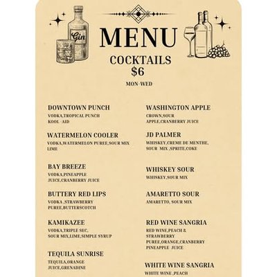 Menu photo 1 Cocktails 101 Vicksburg, MS Menu photo 1 Cocktails 101 Vicksburg, MS