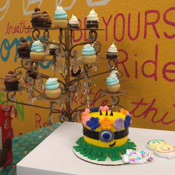 Lizzy D's - Minion Luau Dance themed birthday party. Her Minion Smash cake is a work of art! - Desserts Near Me Lizzy D's - Minion Luau Dance themed birthday party. Her Minion Smash cake is a work of art! - Desserts Near Me