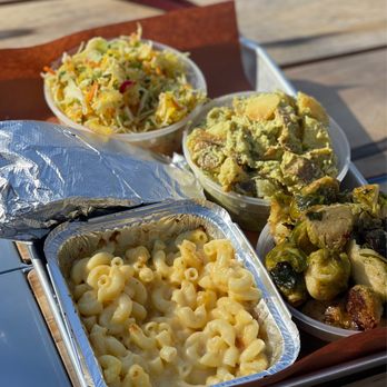 Hazy Barbecue - Sides Mac N Cheese, cole slaw, Brussels sprouts, and potato salad - Salad Near Me - Danville, California Hazy Barbecue - Sides Mac N Cheese, cole slaw, Brussels sprouts, and potato salad - Salad Near Me - Danville, California