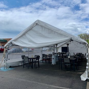 Dented Keg Brewing Company - Out front tent seating with heat lamps - Brewpubs Near Me - Mars, Pennsylvania